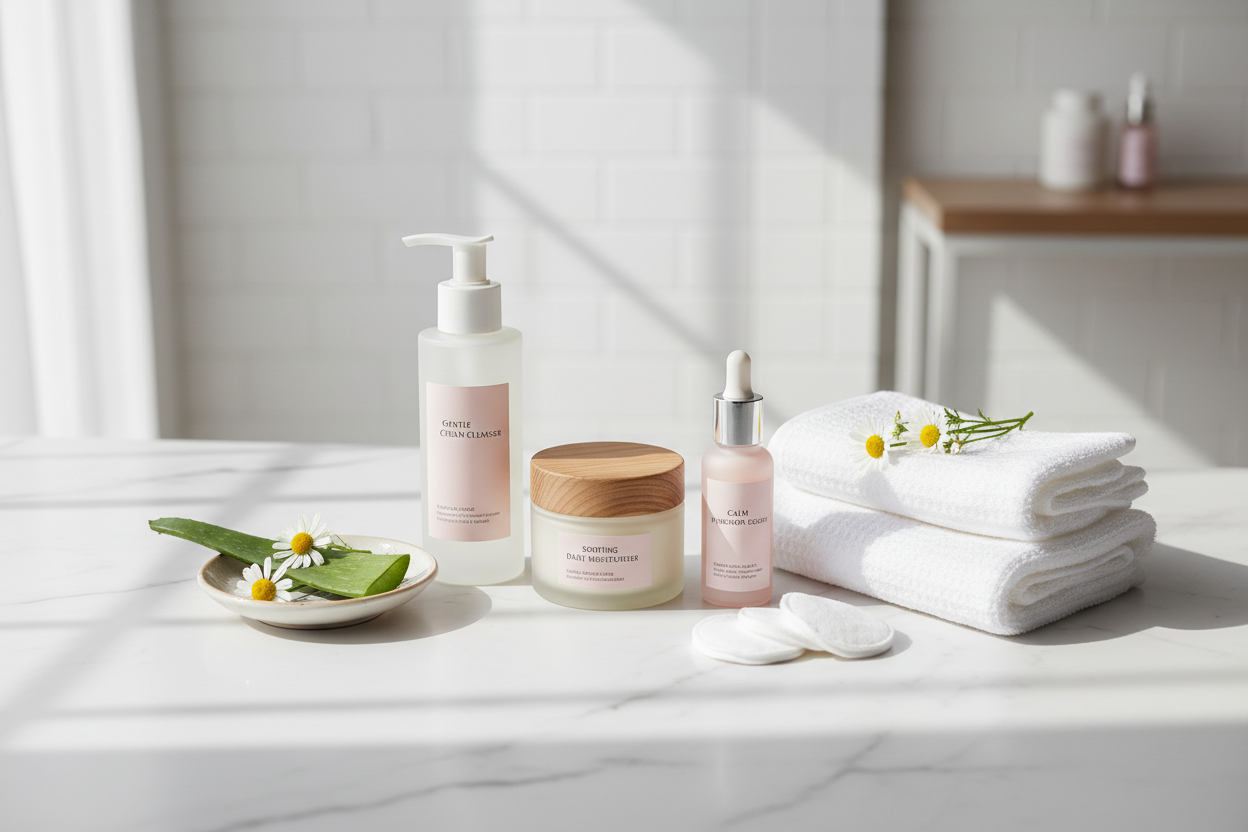 Minimal Skincare Routine for Sensitive Allergy-Prone Skin Imagen