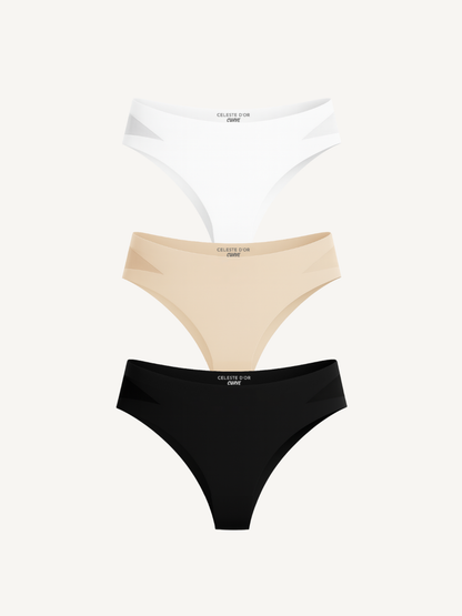 Pack de 3 Braguitas Sin Costuras con Malla