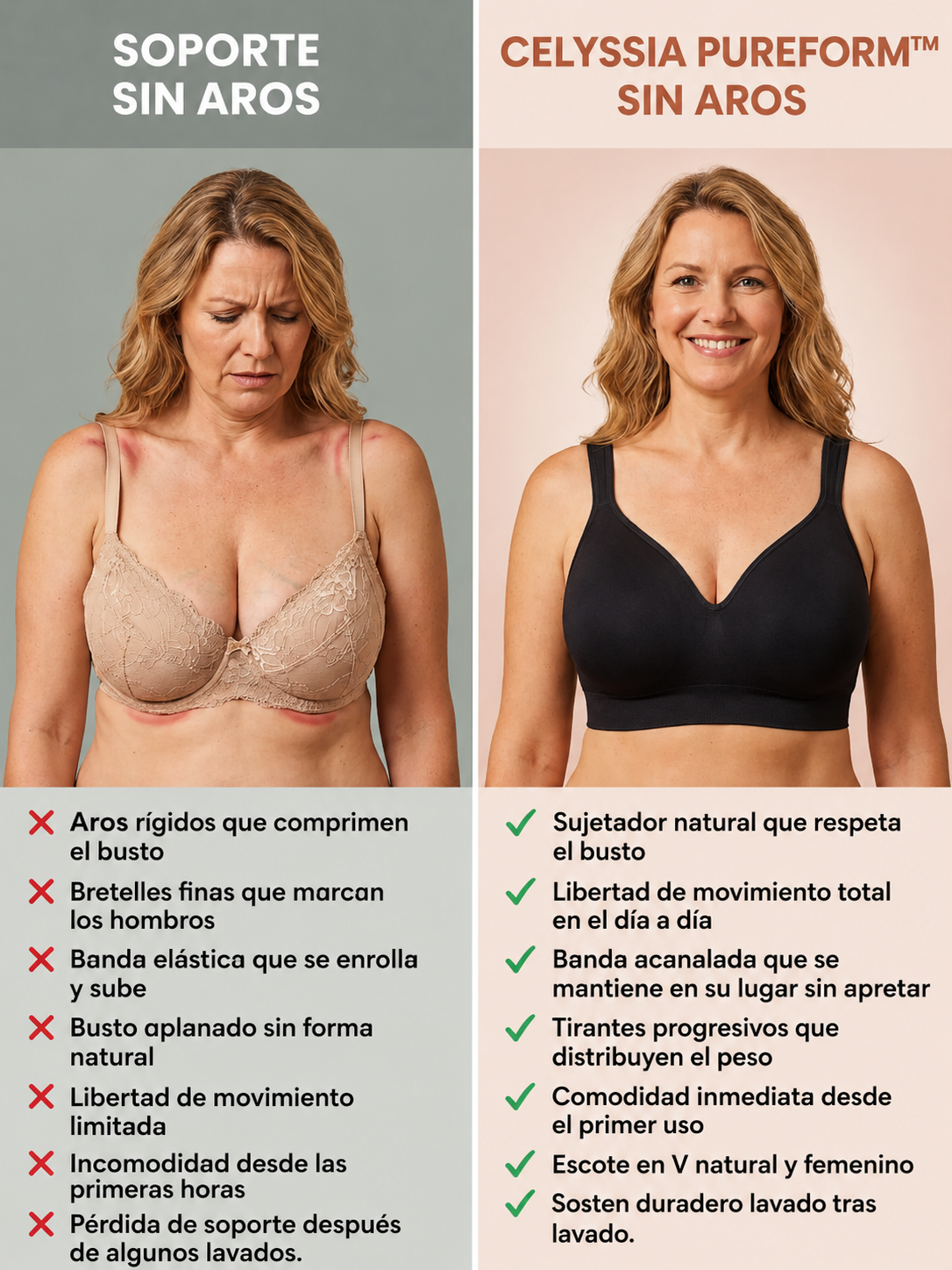 Sujetador PureForm™ | Forma natural, libertad de movimiento, comodidad diaria