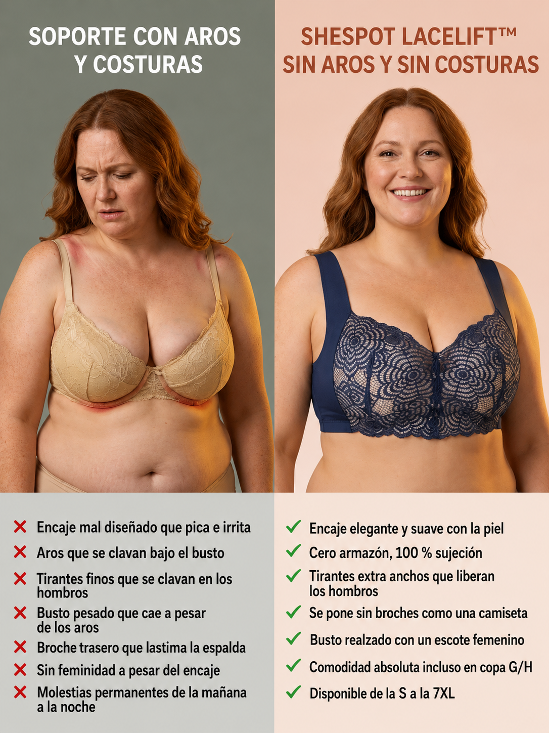 Sujetador LaceLift™ | Sujeción natural, encaje ultrasuave, comodidad absoluta