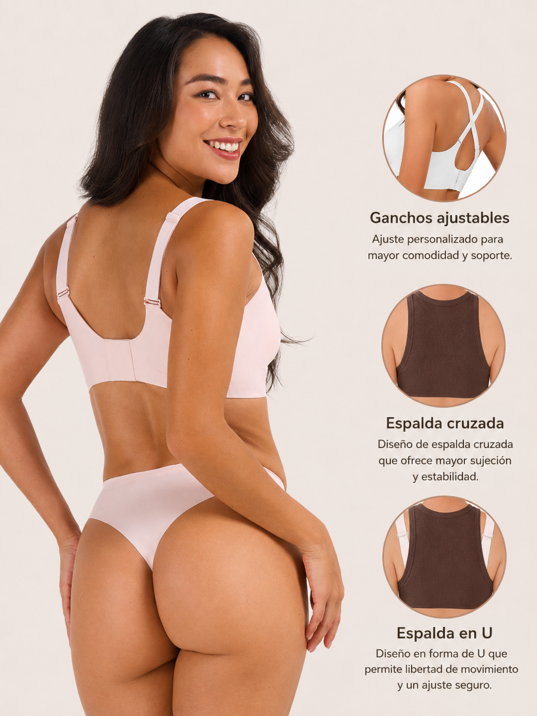 Sujetador Jelly Talla Grande Escote V Soporte Total