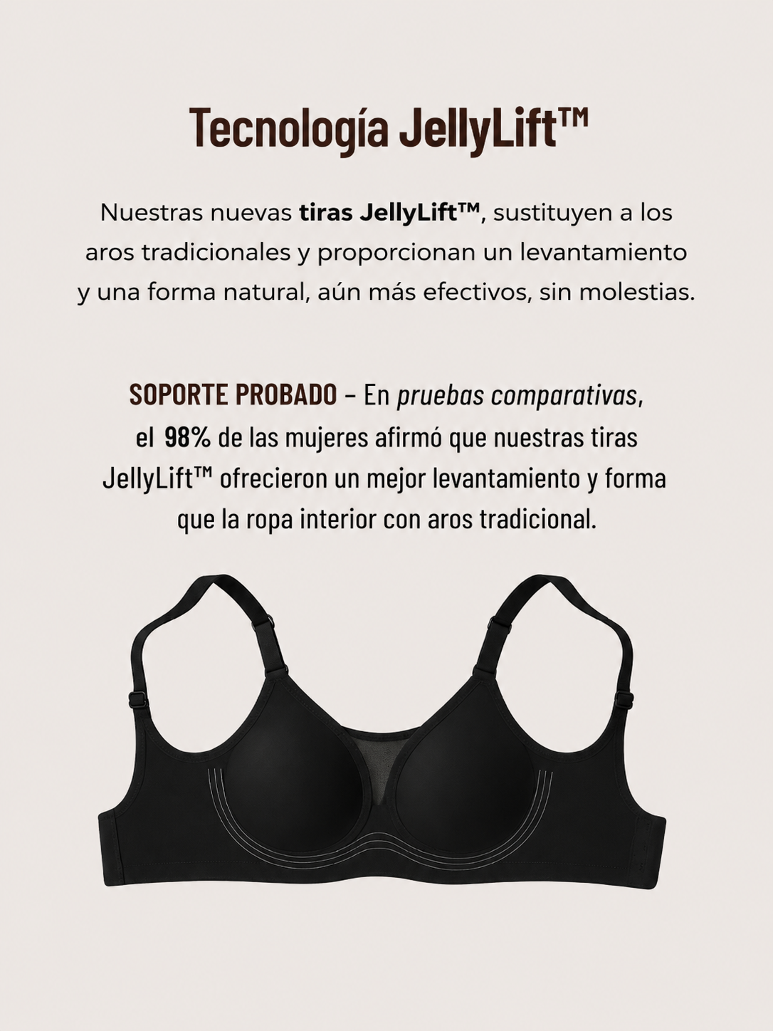 Sujetador Jelly Sin Aros Escote V Soporte Total